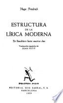 La estructura de la lírica moderna