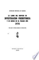 La labor del Servicio de Investigación Prehistórica y su museo en el pasado año