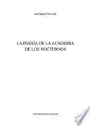 La poesía de la Academia de los Nocturnos