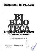 Libros clasificados y catalogados