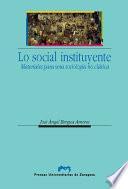 Lo social instituyente