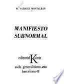 Manifiesto subnormal