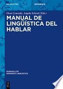 Manual de lingüística del hablar