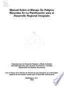 Manual sobre el manejo de peligros naturales en la planificación para el desarrollo regional integrado