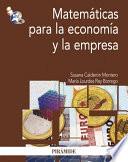 Matemáticas para la economía y la empresa