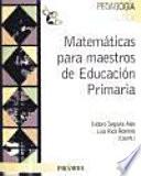 Matemáticas para maestros de Educación Primaria