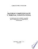 Materias competenciales y Tribunal Constitucional