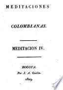 Meditaciones Colombianas. [By Juan García del Rio.]