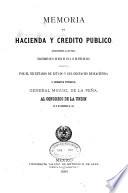 Memoria de hacienda y crédito público