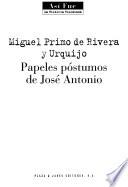 Papeles póstumos de José Antonio