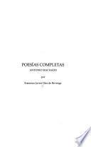 Poesías completas, Antonio Machado