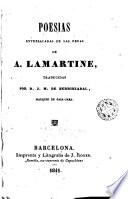 Poesias entresacadas de leas obras de A. Lamartine