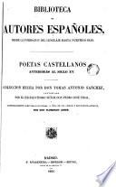 Poetas castellanos anteriores al siglo XV