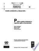 Política y gestión ambiental en Argentina