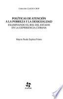 Políticas de atención a la pobreza y la desigualdad