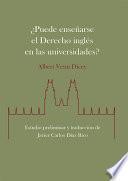 ¿Puede enseñarse el derecho inglés en las universidades?