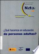 ¿Qué hacemos en educación de personas adultas?