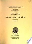 Recuento de vocabulario español