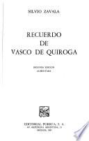 Recuerdo de Vasco de Quiroga