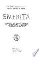 Revista de linguistica y filologia clasica