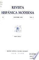 Revista hispánica moderna