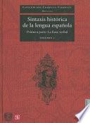 Sintaxis histórica de la lengua española