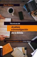 Técnicas de análisis e investigación de la Biblia