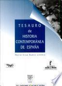 Tesauro de historia contemporánea de España