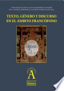 Texto, género y discurso en el ámbito francófono