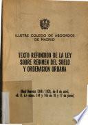 Texto refundido de la Ley sobre régimen del suelo y ordenación urbana