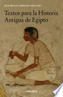 Textos para la Historia Antigua de Egipto