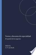 Textos y discursos de especialidad