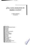 Una nueva ruralidad en América Latina?