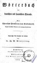 Wörterbuch der deutschen und spanischen Sprache